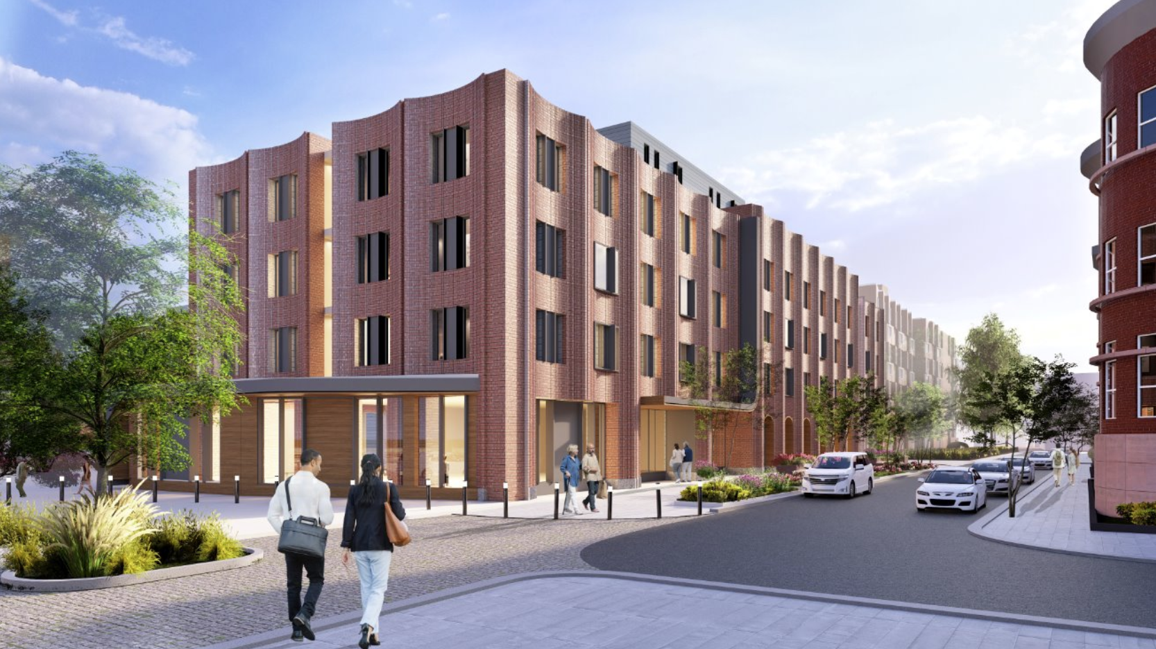 Rendering of the new Rogerson House community in Jamaica Plain, Boston.